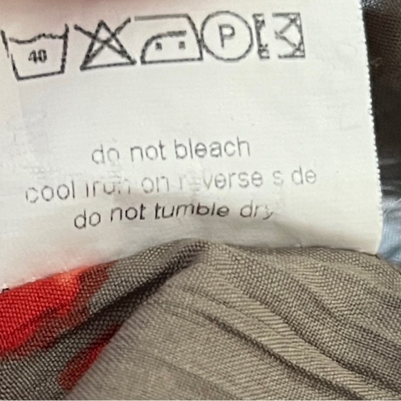 TARA VAO Tunic Blouse Button Front Spiral Splatter Pattern Crinkle Fabric Artsy - Picture 13 of 17